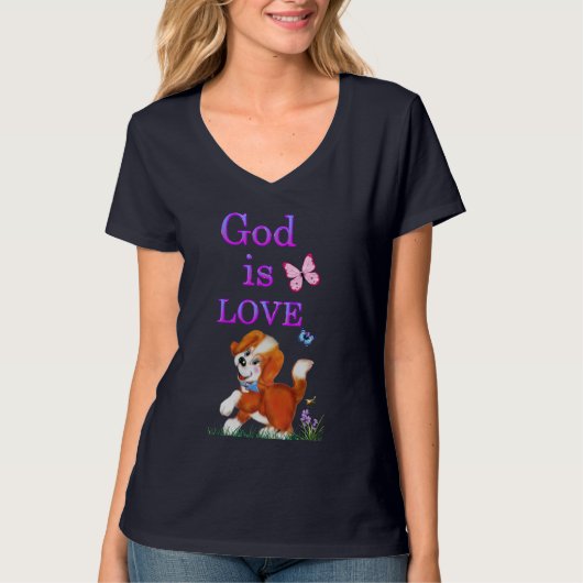 神は愛なり Tシャツ (正面)
