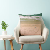 神は愛に等しく、イエスは愛であり、ビーチ海は十字架 クッション (椅子)