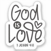 神は愛のイースターイエズスクリスチャンのインスピレーション シール (正面)