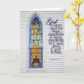 神は愛のグリーティングカード カード (黄色い花)