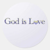 神は愛のステッカーである ラウンドシール (正面)