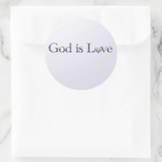 神は愛のステッカーである ラウンドシール (バッグ)