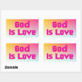 神は愛のステッカー 長方形シール (シート)