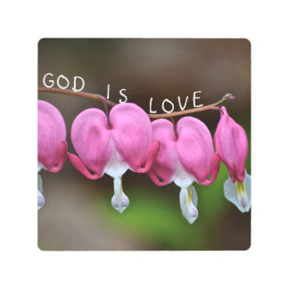 神は愛のハート メタルプリント