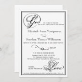 神は愛の台本王室の結婚式招待状 招待状 (正面/裏面)