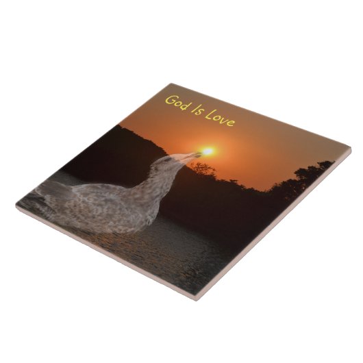 神は愛の夕焼け タイル (側面)