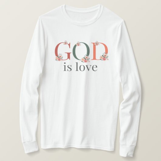 神は愛の女のフローラ Tシャツ (デザイン正面)