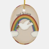 神は愛の宗教のオーナメントか壁ぶら下がったの セラミックオーナメント (正面)