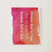 神は愛の水の色のバイブル絵を描バーバース ジグソーパズル (縦)