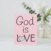 神は愛の美しいメッセージである ポストカード (スタンド正面)