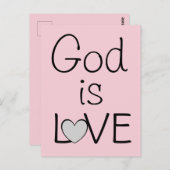 神は愛の美しいメッセージである ポストカード (正面/裏面)