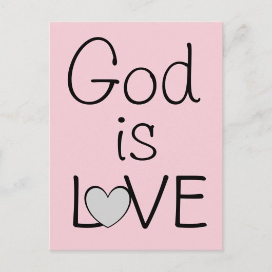 神は愛の美しいメッセージである ポストカード (正面)