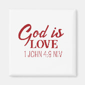 神は愛の聖書聖書聖書聖書信仰ホワイト マグネット (正面)