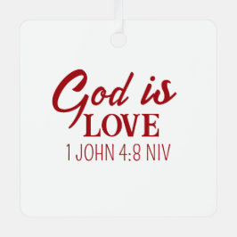 神は愛の聖書聖書聖書聖書信仰ホワイト メタルオーナメント