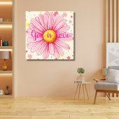 神は愛ひまわりカラフルのバイブル引用文 キャンバスプリント