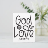 神は愛イエスは希望の聖句を愛する ポストカード (スタンド正面)