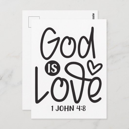 神は愛イエスは希望の聖句を愛する ポストカード (正面/裏面)