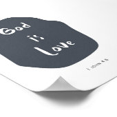 神は愛キッズ聖句ポスターである ポスター (角)