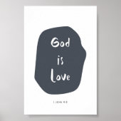 神は愛キッズ聖句ポスターである ポスター (正面)
