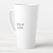神は愛キリスト教信仰引用文ラテマグカップ カフェラテマグ (左アングル)