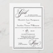 神は愛キリスト教台本結婚式招待状 招待状 (正面/裏面)