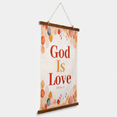 神は愛ボホクリスチャンの壁 吊り下げ型タペストリー (傾斜あり)