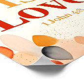 神は愛ボホクリスチャンウォールアートプリント ポスター (角)