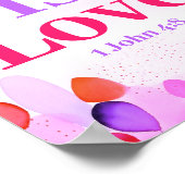 神は愛ボホクリスチャン10代のガールウォールアート ポスター (角)