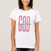 神は愛感動的Tシャツデザイン Tシャツ (正面)