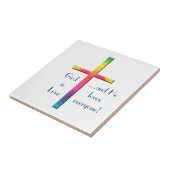 神は愛虹のモザイク十字です タイル (側面)