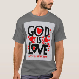 神は愛 バレンタインデー Tシャツ