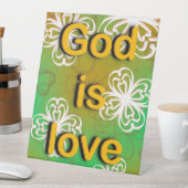 神は愛 台座サイン (インサイチュ)