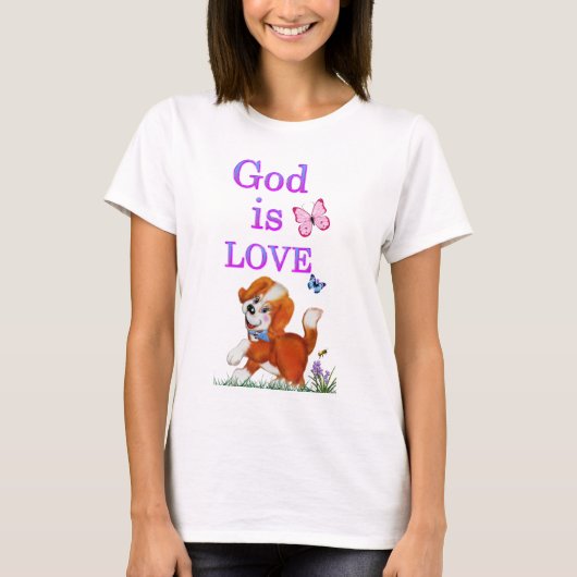 神は愛 Tシャツ (正面)