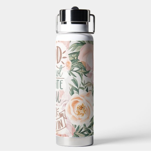 神は感動的あなたを生み出して混ぜ合わせなかった ウォーターボトル (背面)