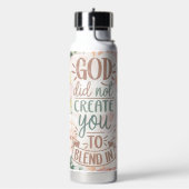 神は感動的あなたを生み出して混ぜ合わせなかった ウォーターボトル (左面)