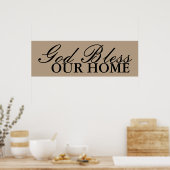 神は我々のホームウォールアートデコルを祝福 ポスター (キッチン)