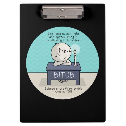 神は我々の光に火を付ける クリップボード (正面)