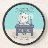 神は我々の光に火を付ける コースター (正面)