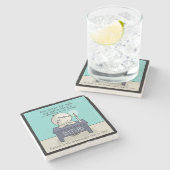 神は我々の光に火を付ける ストーンコースター (横)