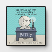 神は我々の光に火を付ける フォトプラーク (正面)