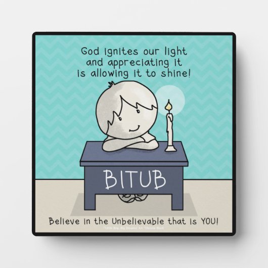 神は我々の光に火を付ける フォトプラーク (正面)