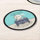 神は我々の光に火を付ける ラウンドペーパーコースター (アングル)