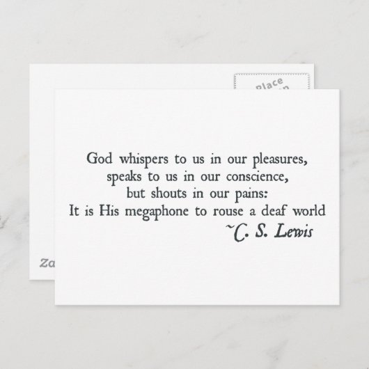 神は我々の快楽の中で我々にささやく ポストカード (正面/裏面)