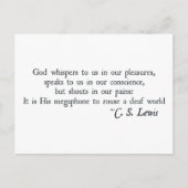 神は我々の快楽の中で我々にささやく ポストカード (正面)