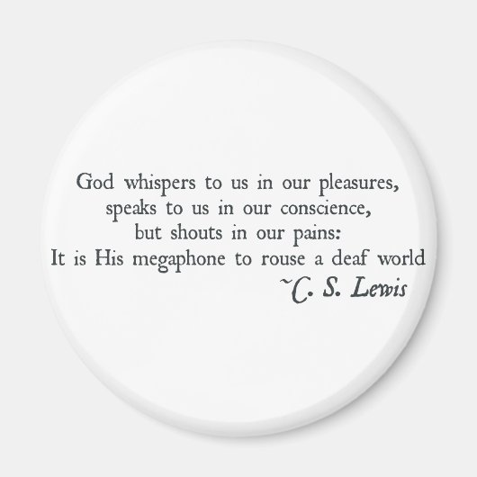 神は我々の快楽の中で我々にささやく マグネット (正面)