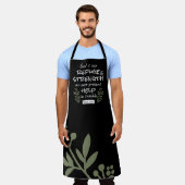 "神は我々の皈依と力である"詩篇46:1 エプロン (着用した状態)