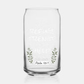 "神は我々の皈依と力である"詩篇46:1 ガラス缶 (正面)