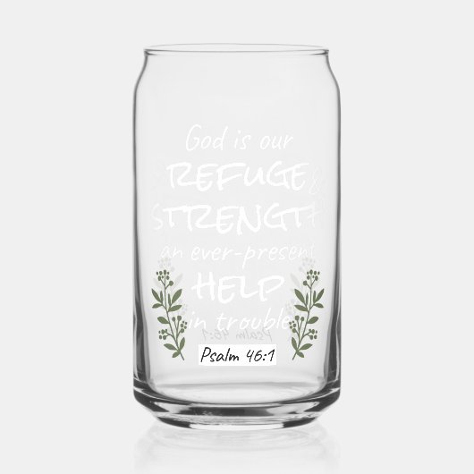 "神は我々の皈依と力である"詩篇46:1 ガラス缶 (裏面)