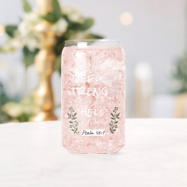 "神は我々の皈依と力である"詩篇46:1 ガラス缶