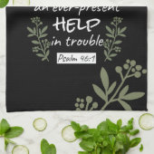 "神は我々の皈依と力である"詩篇46:1 キッチンタオル (折り畳み)